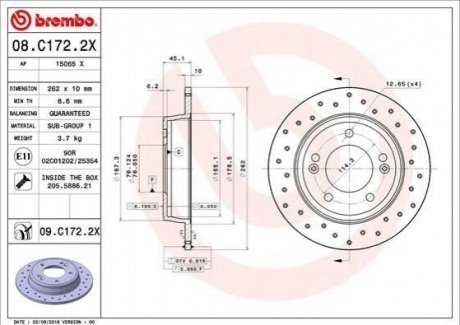 Гальмівні диски BREMBO 08C1722X