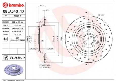 Гальмівні диски BREMBO 08A5401X