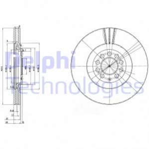 Диск гальмівний DELPHI BG3528