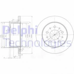 Диск гальмівний DELPHI BG3853