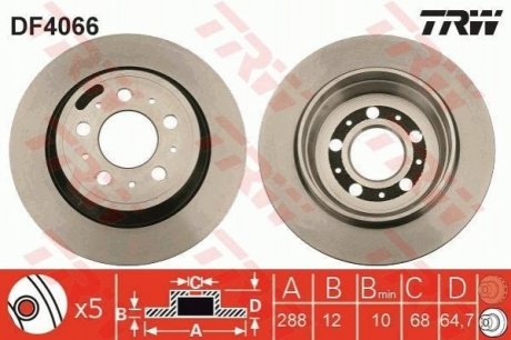 Диск гальмівний TRW DF4066