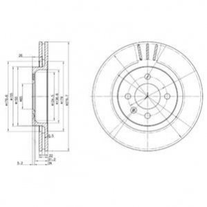 Диск гальмівний DELPHI BG2712