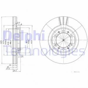 Диск гальмівний DELPHI BG3099