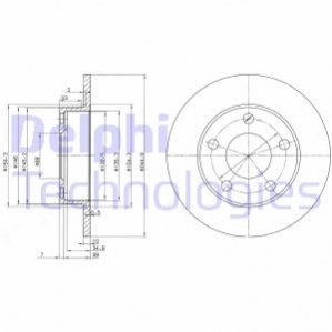 Диск гальмівний Delphi BG2520