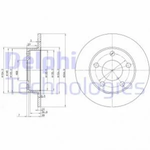 Диск гальмівний DELPHI BG2520