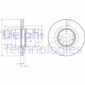 Диск гальмівний Delphi BG9104