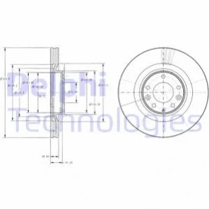 Диск гальмівний DELPHI BG9104