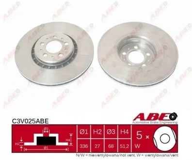 Диск гальмівний ABE C3V025ABE