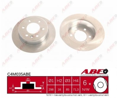 Диск гальмівний ABE C4M035ABE