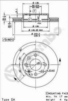 Гальмівні диски BREMBO 09863575
