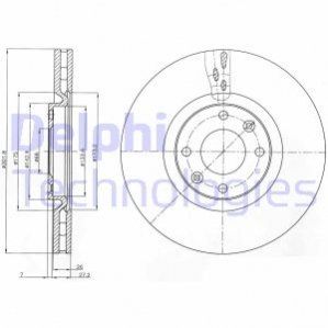 Диск гальмівний Delphi BG4166