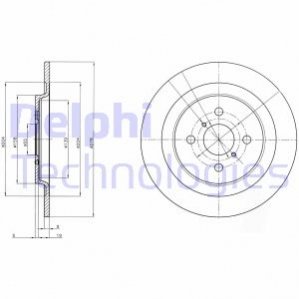 Диск гальмівний DELPHI BG4076