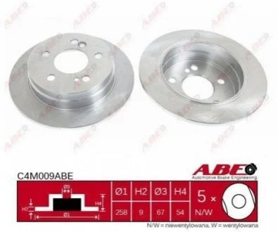 Диск гальмівний ABE C4M009ABE