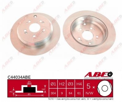 Диск гальмівний ABE C44034ABE