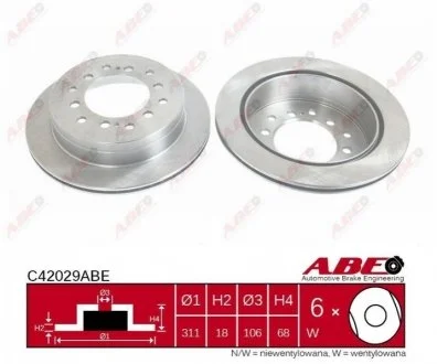Диск гальмівний ABE C42029ABE
