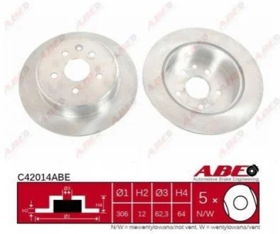 Диск гальмівний ABE C42014ABE