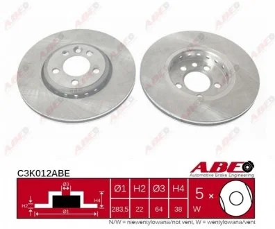 Диск гальмівний ABE C3K012ABE