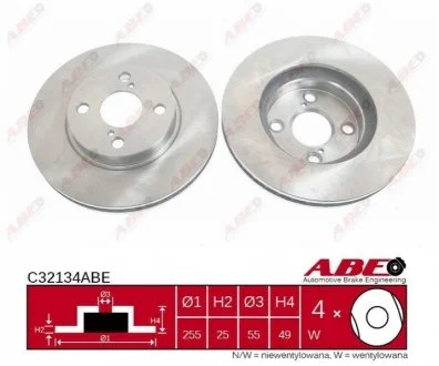 Диск гальмівний ABE C32134ABE