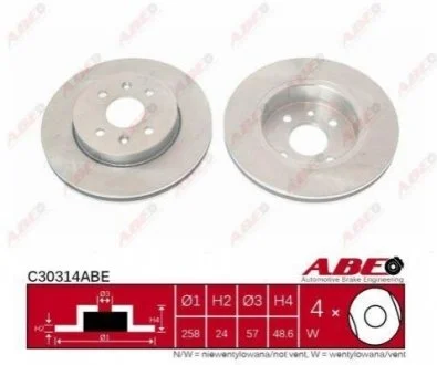 Диск гальмівний ABE C30314ABE