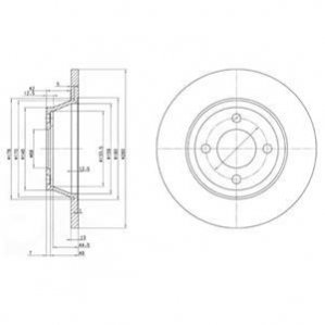 Диск гальмівний Delphi BG2783