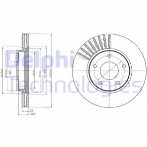 Диск гальмівний DELPHI BG4282C