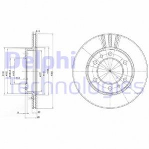 Диск гальмівний DELPHI BG2591