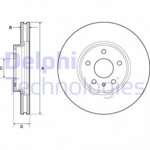 Диск гальмівний DELPHI BG4702C