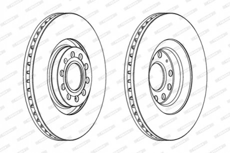 Диск гальмівний FERODO DDF1705C1