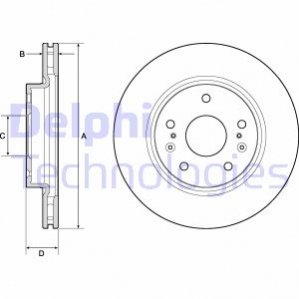 Диск гальмівний DELPHI BG4764C