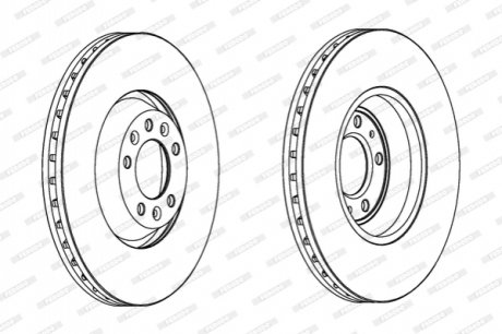 Диск гальмівний FERODO DDF1274C1