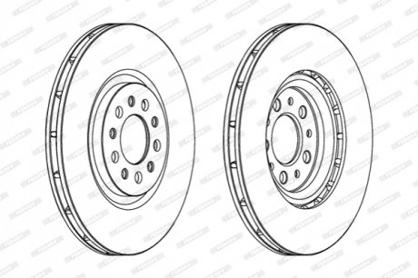 Диск гальмівний FERODO DDF1455C1