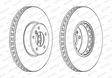 Диск гальмівний FERODO DDF1867C1