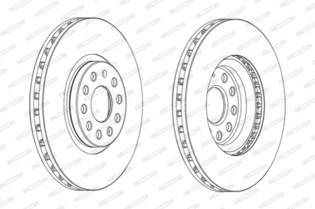 Диск гальмівний FERODO DDF2016C1