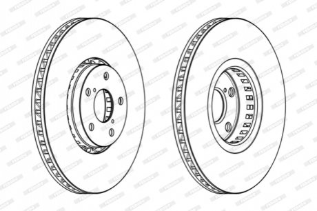 Диск гальмівний FERODO DDF1957LC1