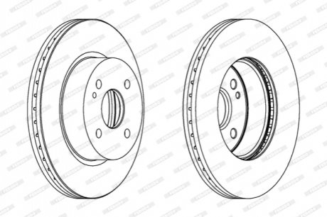 Диск гальмівний FERODO DDF1738C