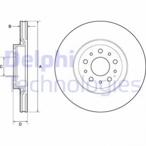 Диск гальмівний DELPHI BG4797C