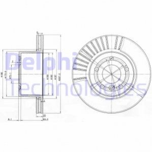 Диск гальмівний DELPHI BG3737C