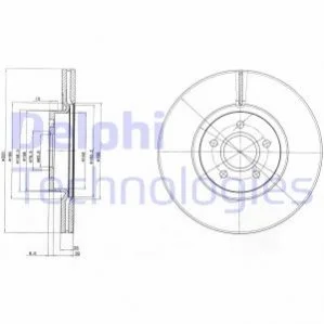Диск гальмівний DELPHI BG4056C
