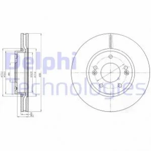 Диск гальмівний DELPHI BG4281C