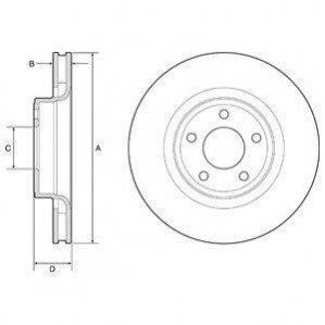 Диск гальмівний DELPHI BG4831C