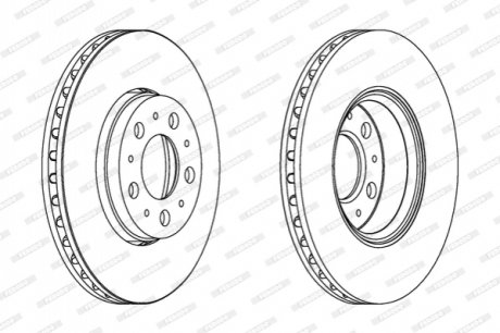 Диск гальмівний FERODO DDF1163C