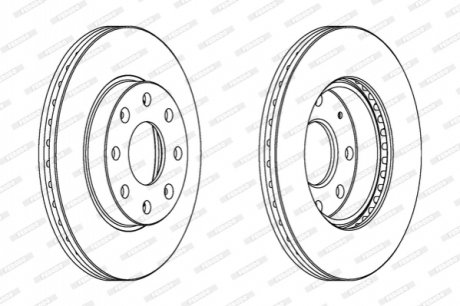 Диск гальмівний FERODO DDF1279C