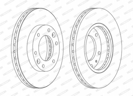 Диск гальмівний FERODO DDF1612C