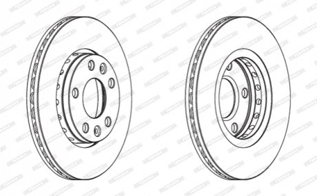Диск гальмівний FERODO DDF1728C