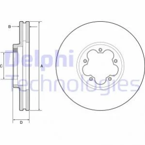 Диск гальмівний DELPHI BG9176C (фото 1)