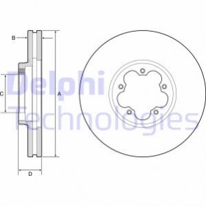 Диск гальмівний DELPHI BG9176C