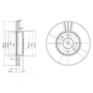 Диск гальмівний DELPHI BG2693