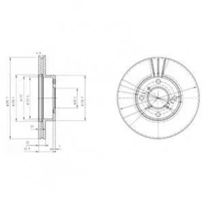 Тормозний диск DELPHI BG3341