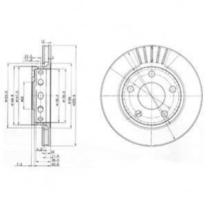 Гальмівний диск DELPHI BG3785