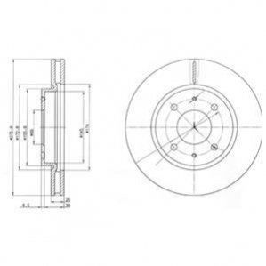 Гальмівний диск DELPHI BG4068